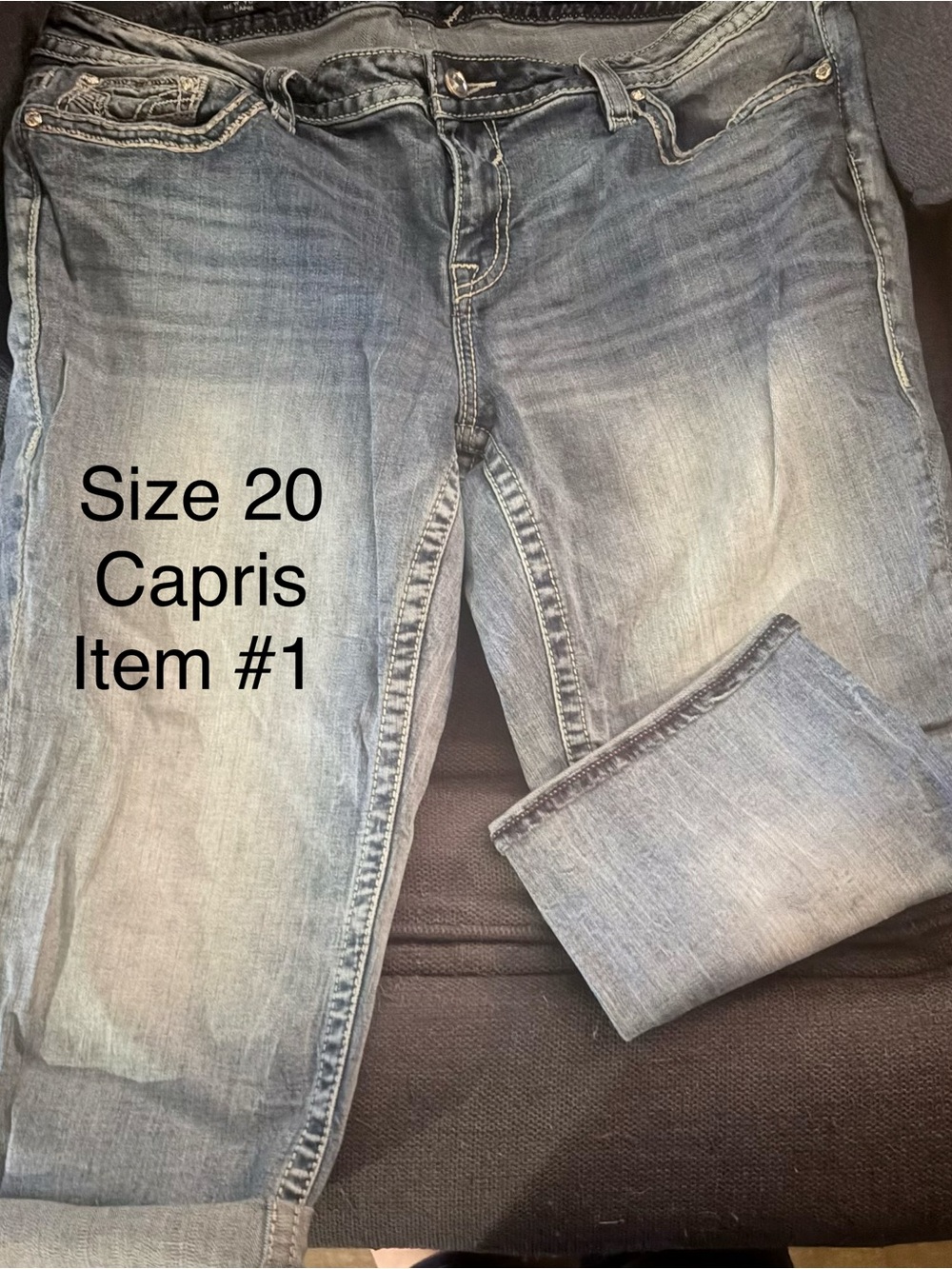 Vigoss Light Blue Cropped Denim Capris